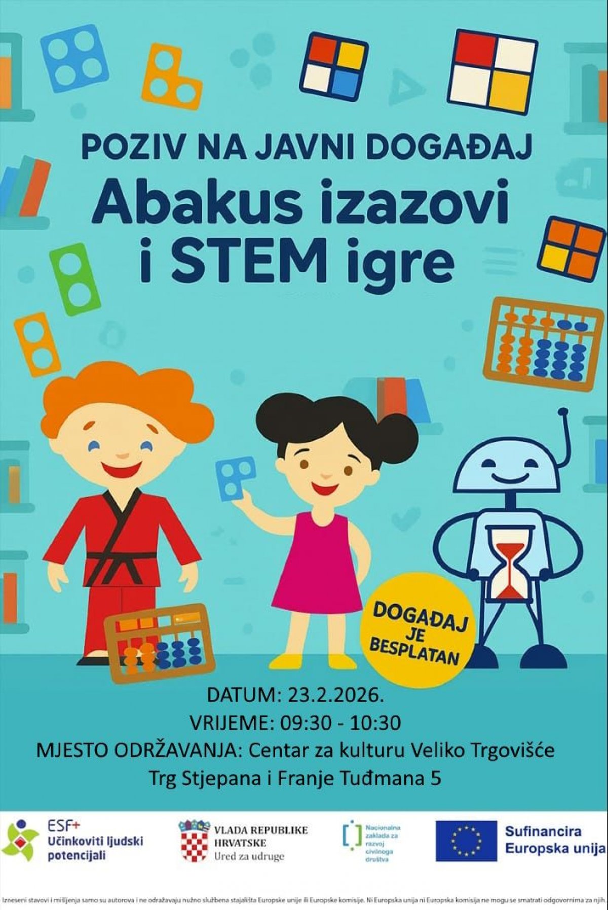 "Abakus izazovi i STEM igre": Inovativan događaj u Velikom Trgovišću