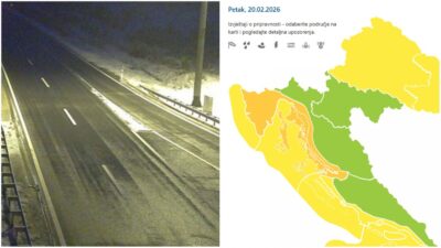 Hrvatska pod snijegom i upozorenjima: DHMZ objavio detaljnu prognozu i stanje na cestama