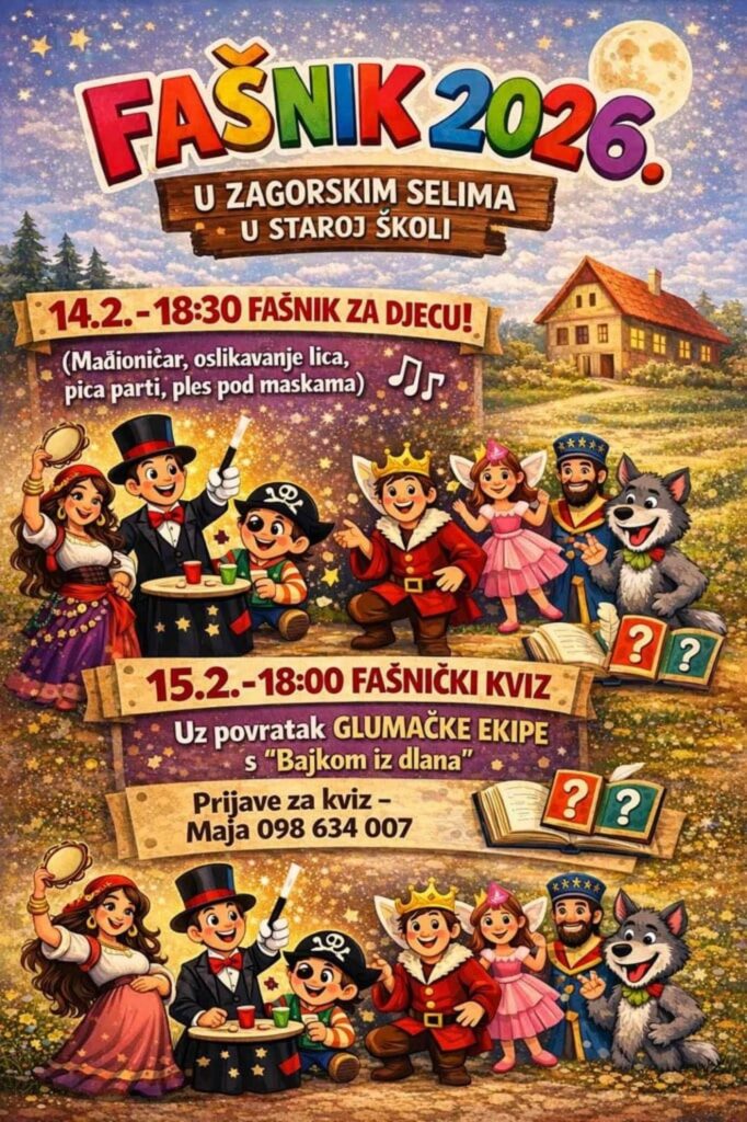 Karnevalska groznica u Zagorskim Selima: Dvodnevni program za sve uzraste