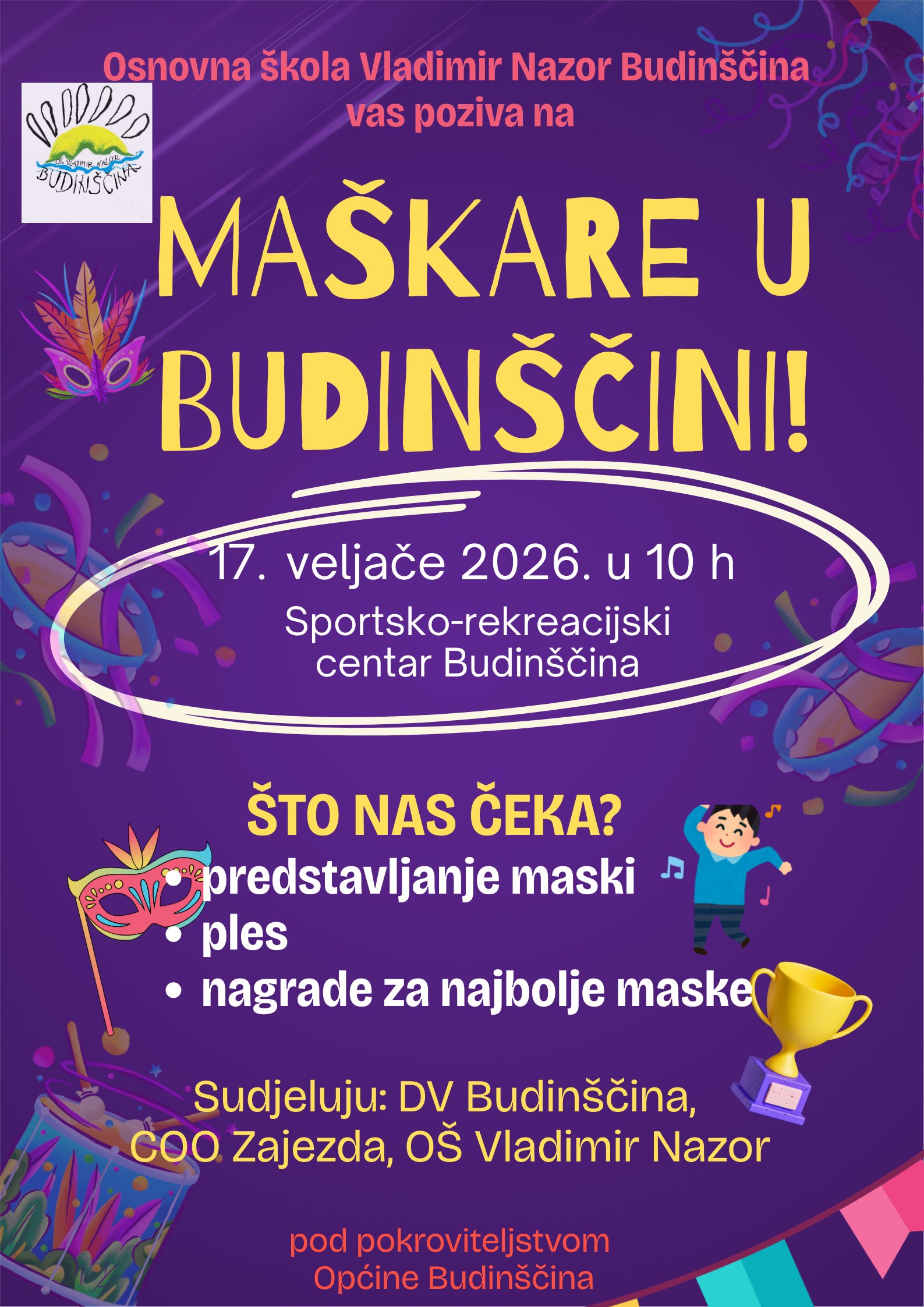 Karnevalsko ludilo u Budinščini: Fašnička povorka i primopredaja vlasti u utorak