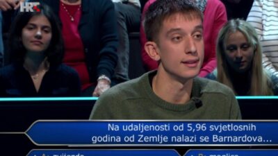 Maturant Klasične gimnazije, Đuro Hameršak, osvojio Hrvatsku nastupom u “Milijunašu”
