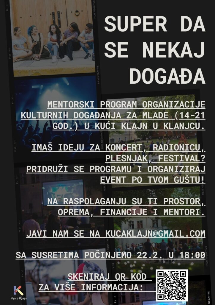 Mladi Klanjca i okolice dobivaju priliku kreirati vlastite događaje: Program “Super da se nekaj događa”