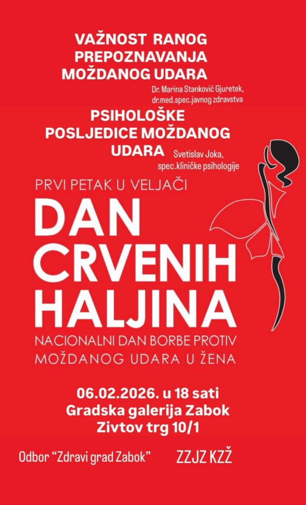 Prevencija moždanog udara u žena: Javnozdravstveno predavanje u Zaboku povodom Dana crvenih haljina