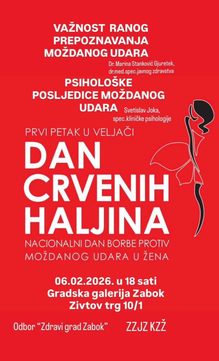 Prevencija moždanog udara u žena: Javnozdravstveno predavanje u Zaboku povodom Dana crvenih haljina