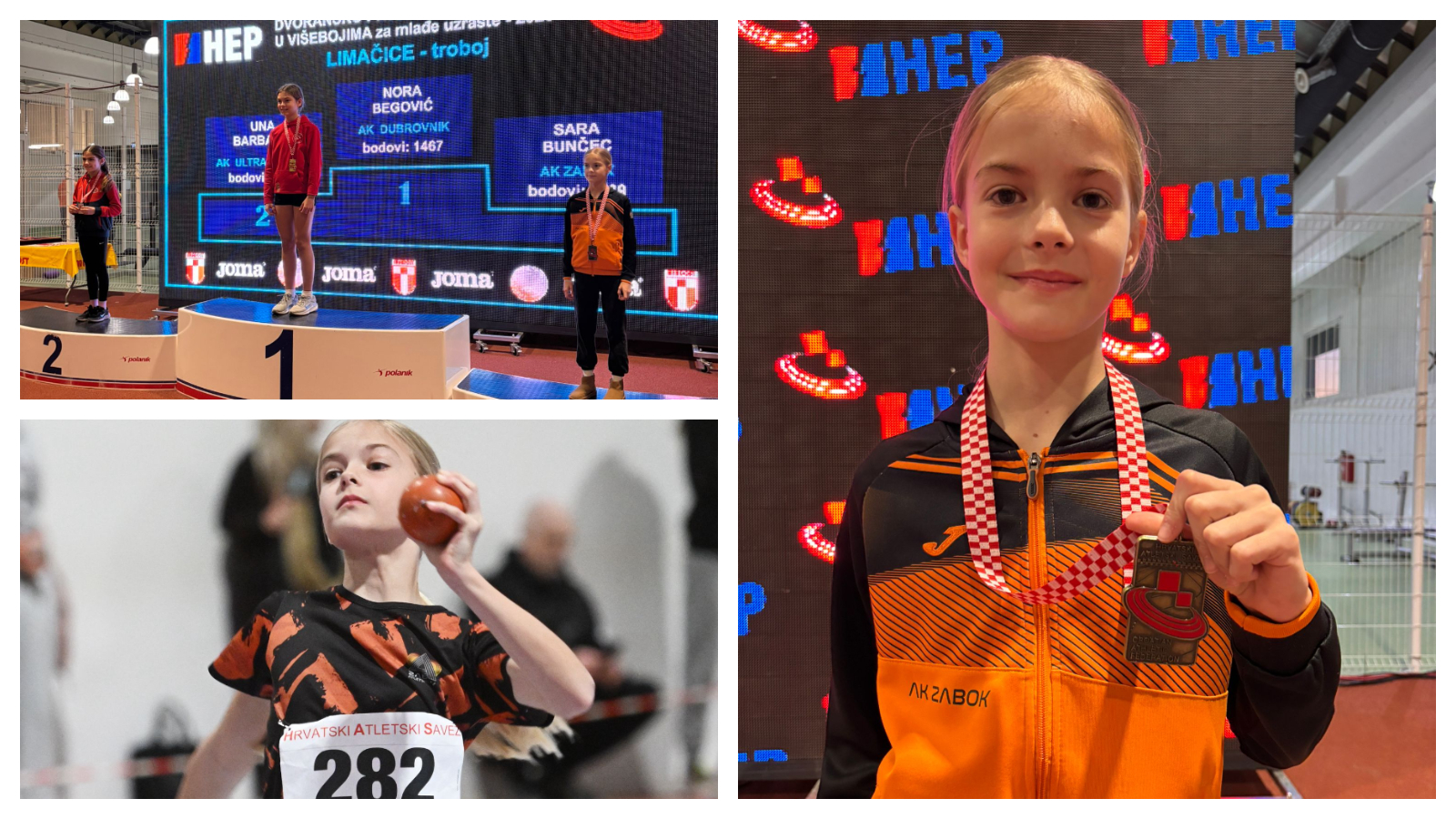 Prva državna medalja i oboreni rekordi za mladu Saru Bunčec na Dvoranskom prvenstvu