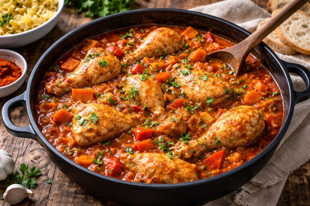 Recept za savršeni pileći paprikaš: Jelo gotovo prije nego što tjestenina omekša, a meso ostaje nježno i vlažno