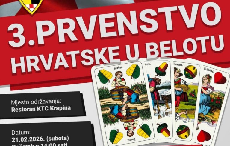 Treće Prvenstvo Hrvatske u Belotu donosi nagrade od 7.500 eura
