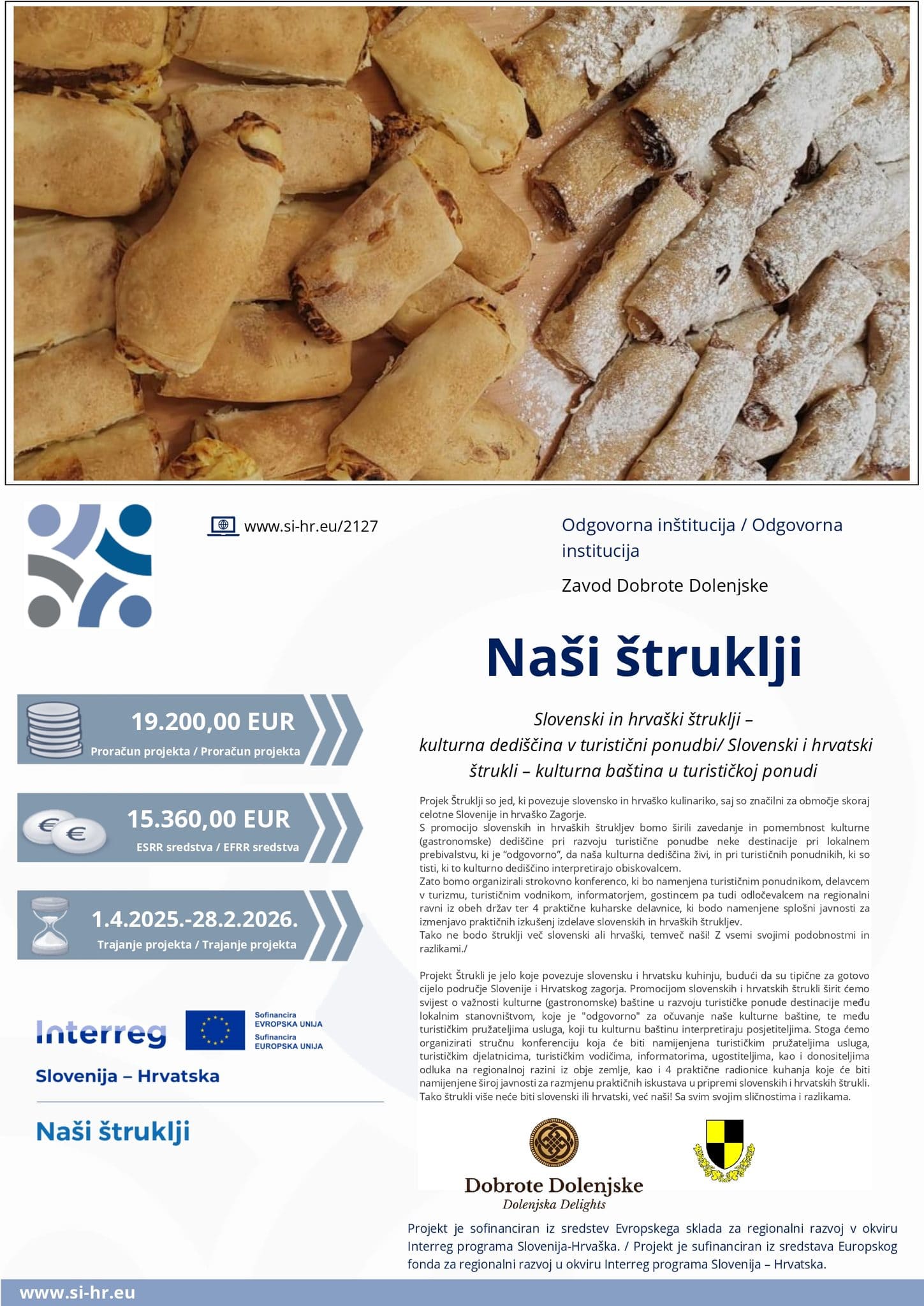 Završna radionica "Naši štruklji" u Trebnju okupila mlade iz Slovenije i Hrvatske