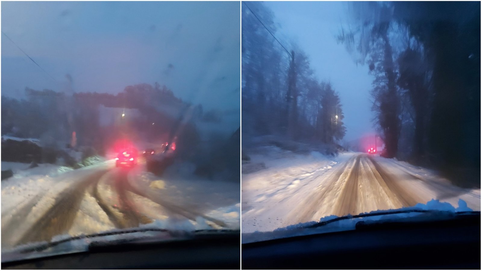 Zimska idila stvara probleme: Cesta Bedekovčina – Donja Stubica pod snježnim pokrivačem, ralica nevidljiva