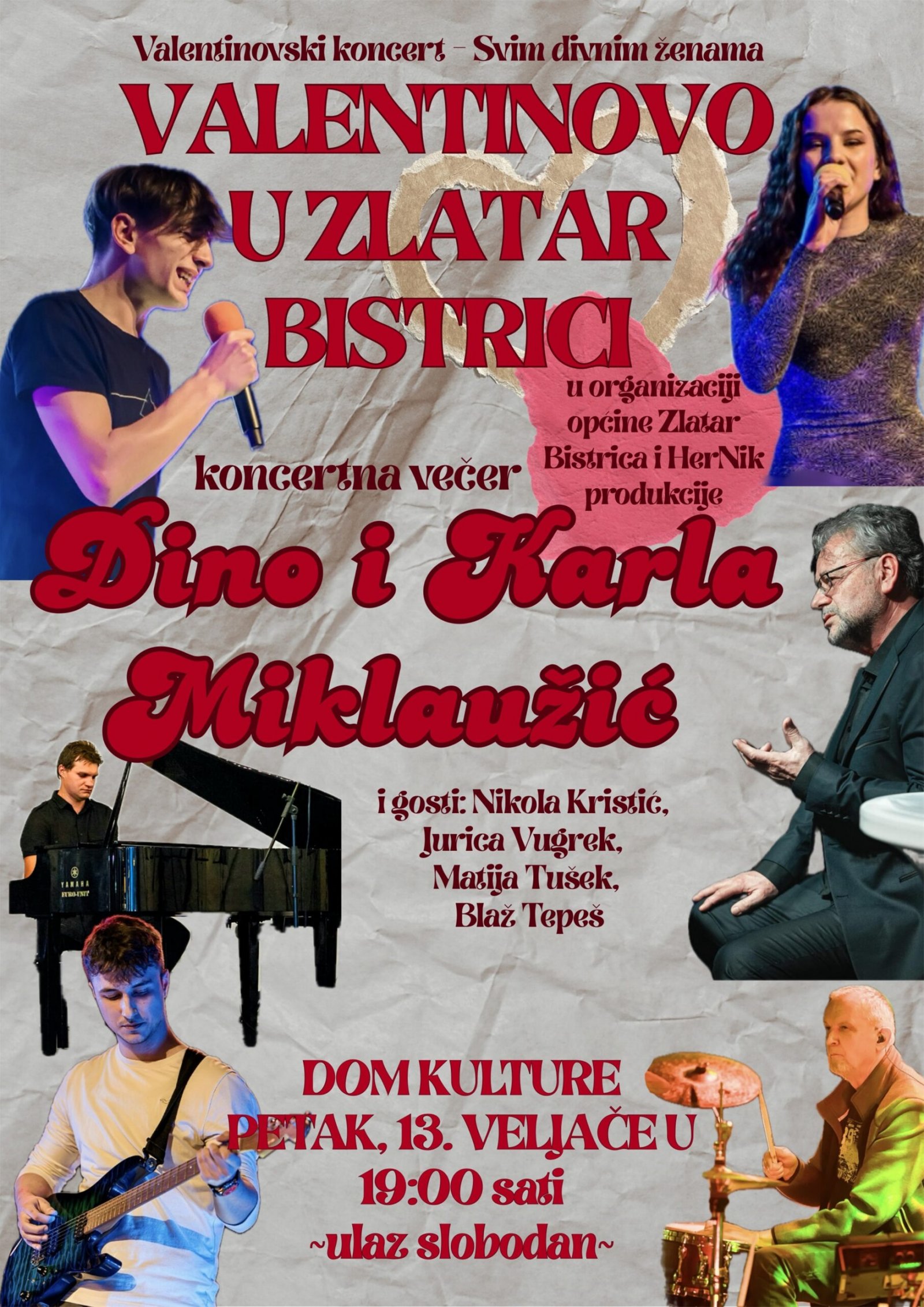 Zlatar Bistrica: Koncertom proslavite Valentinovo uz glazbene talente