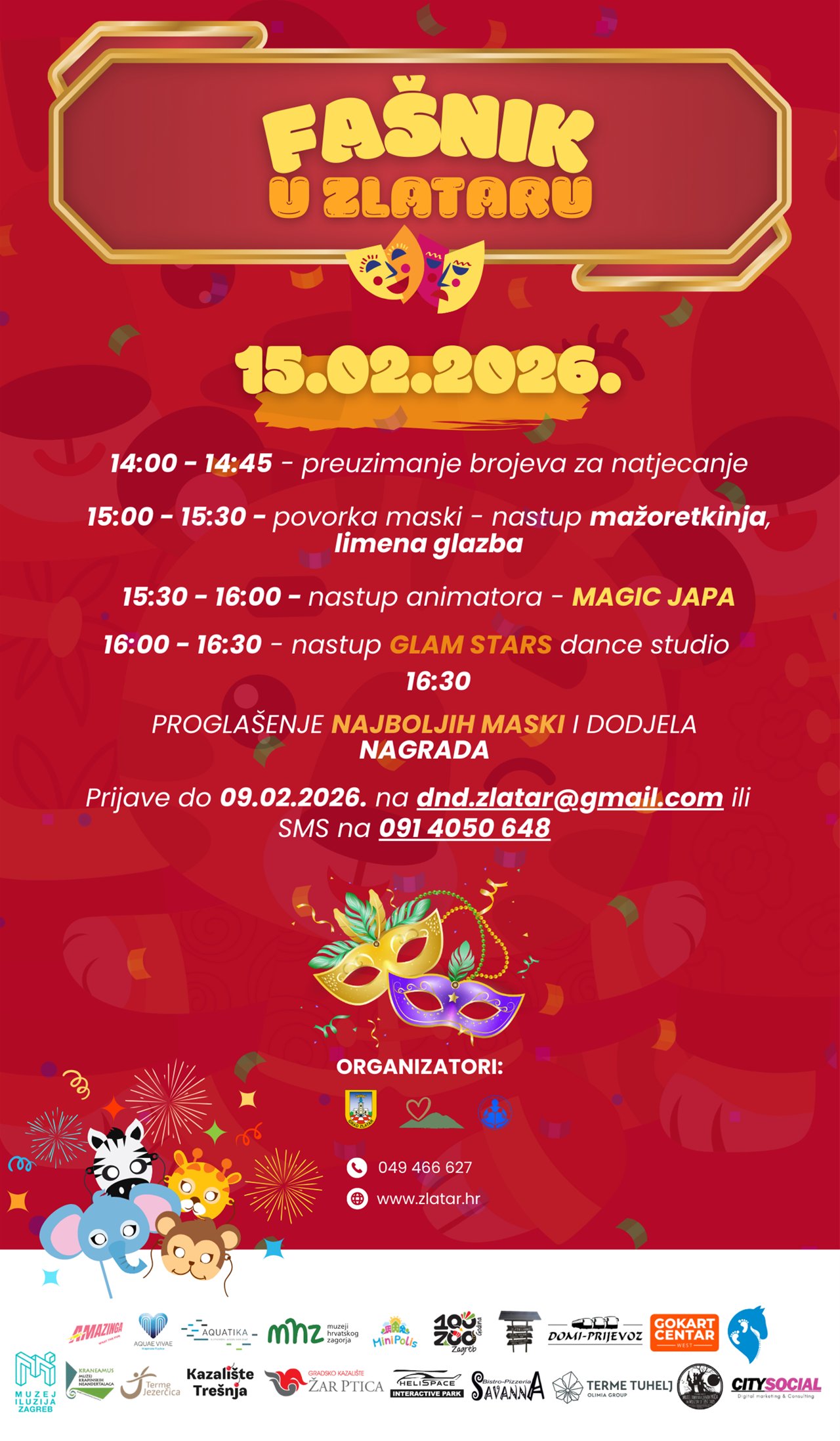 Zlatar spreman za karnevalsku euforiju: Datum, program i nagrade za najmaštovitije maske