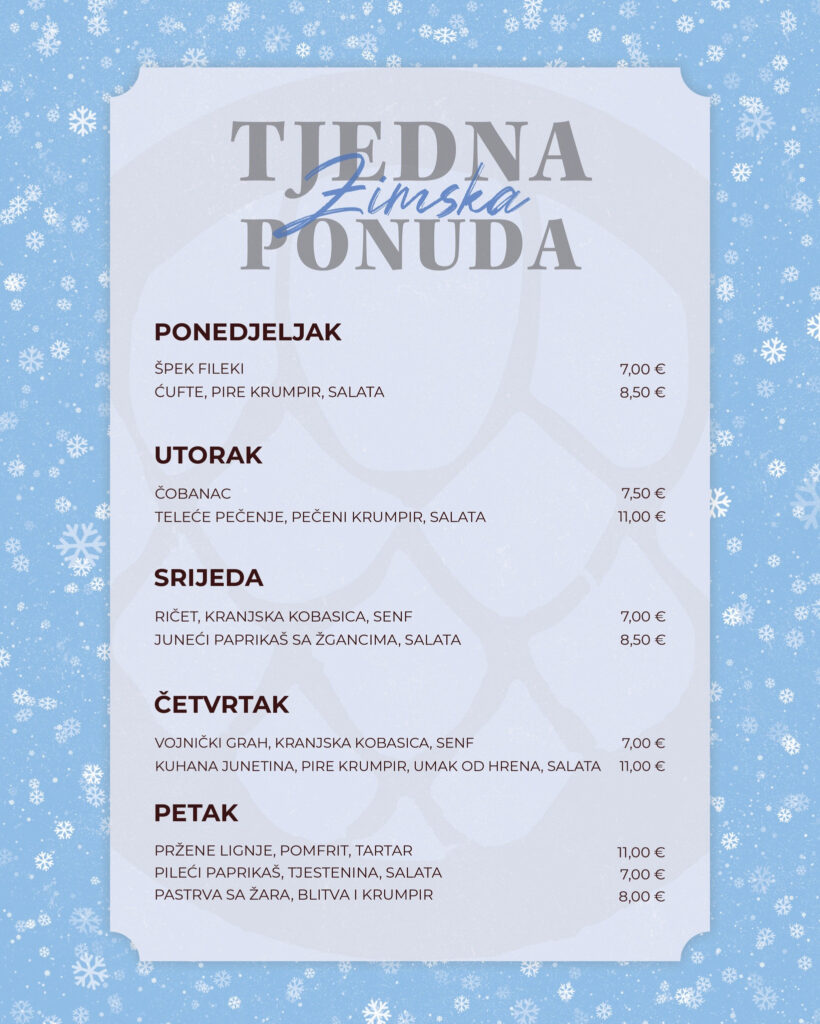 Restoran Punkt – 09.03.-14.03.2026.