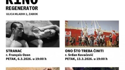 Kino Regenerator u Zaboku najavljuje uzbudljiv filmski ožujak