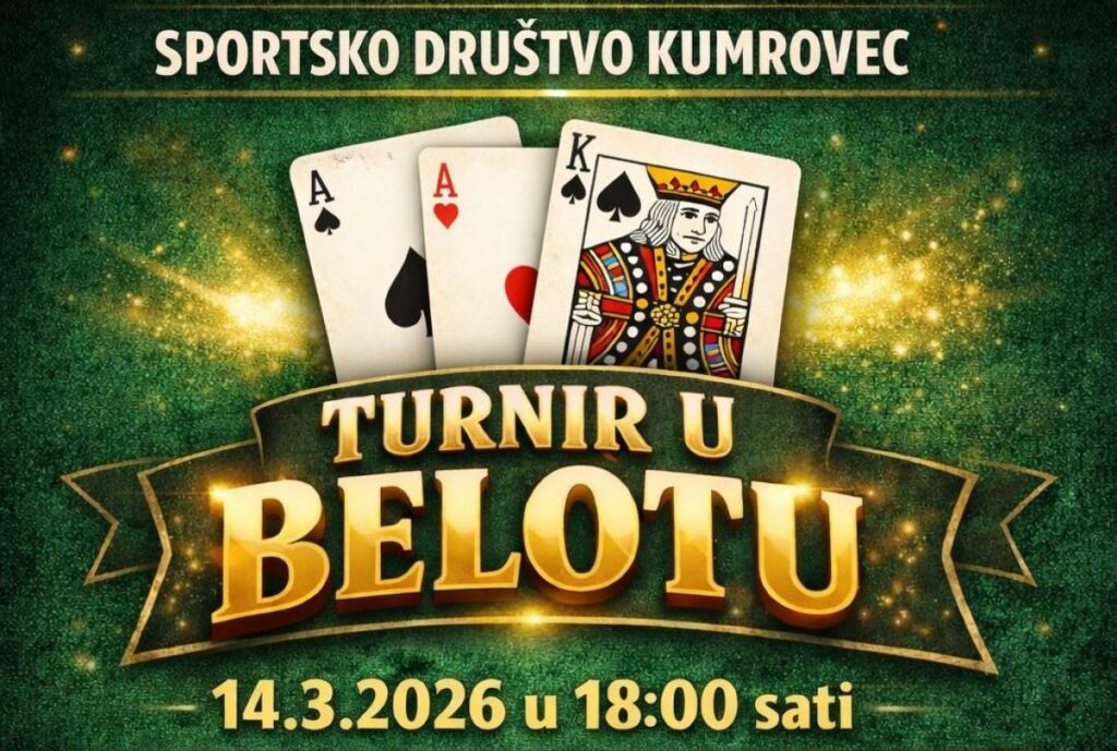 Kumrovec domaćin belot turnira: Prijave otvorene za kartaške majstore