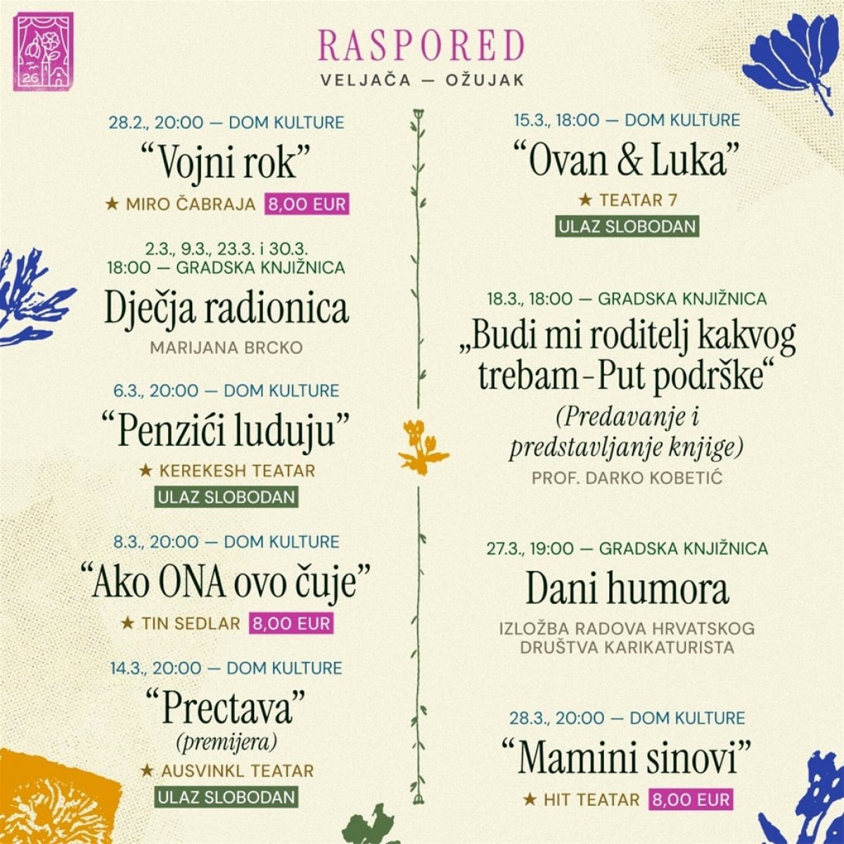 Oroslavje uživalo u komediji "Penzići luduju", najavljena nova kulturna događanja