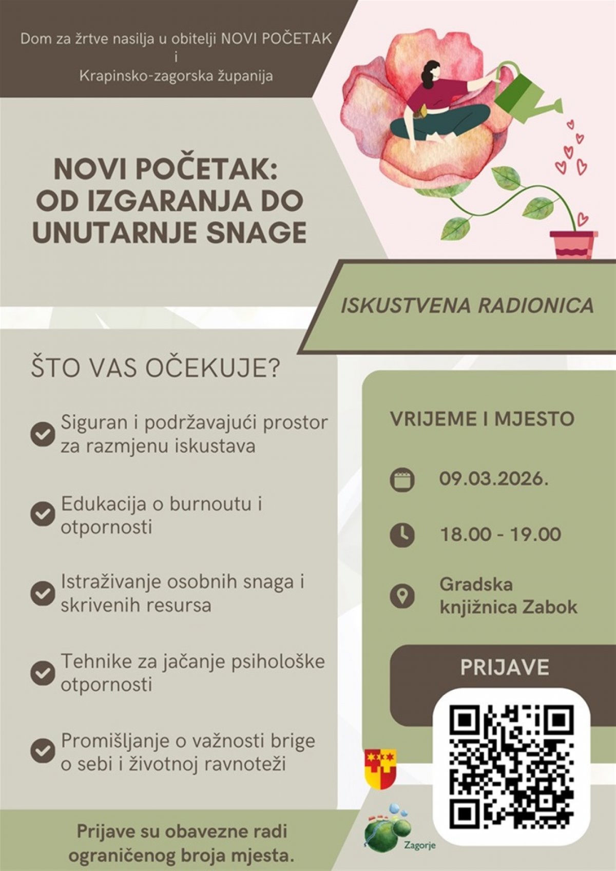 Radionica u Zaboku istražuje prevenciju sindroma izgaranja i jačanje otpornosti povodom Dana žena