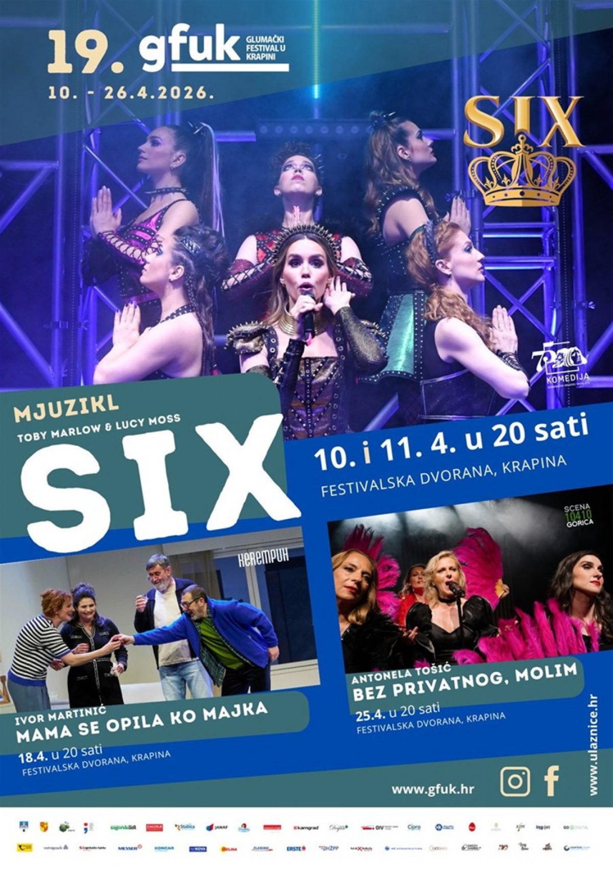 Svjetski mjuzikl "SIX" gostuje u Krapini na GFUK-u